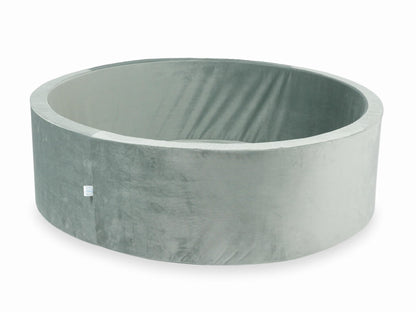 Piscine à balles 130x40 velours gris sans balles