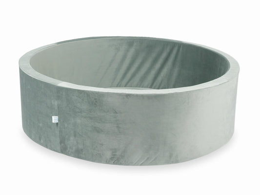 Piscine à balles 130x40 velours gris sans balles