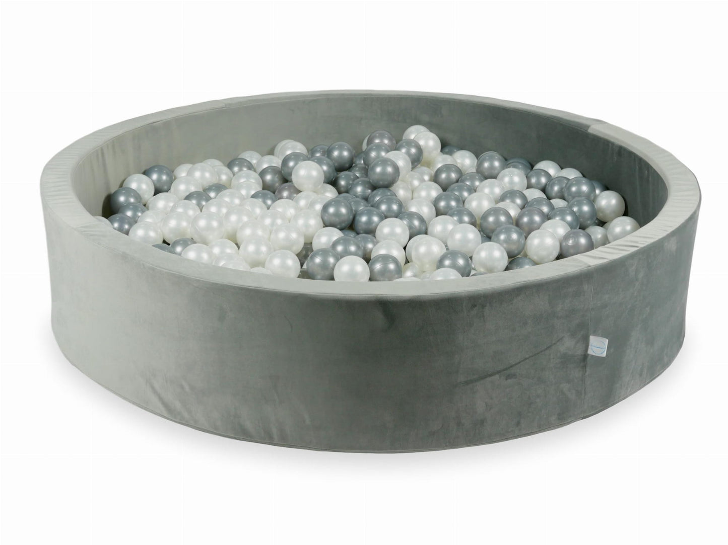 Piscine à balles avec balles 600pcs 130x30 gris velours (perle, argent)