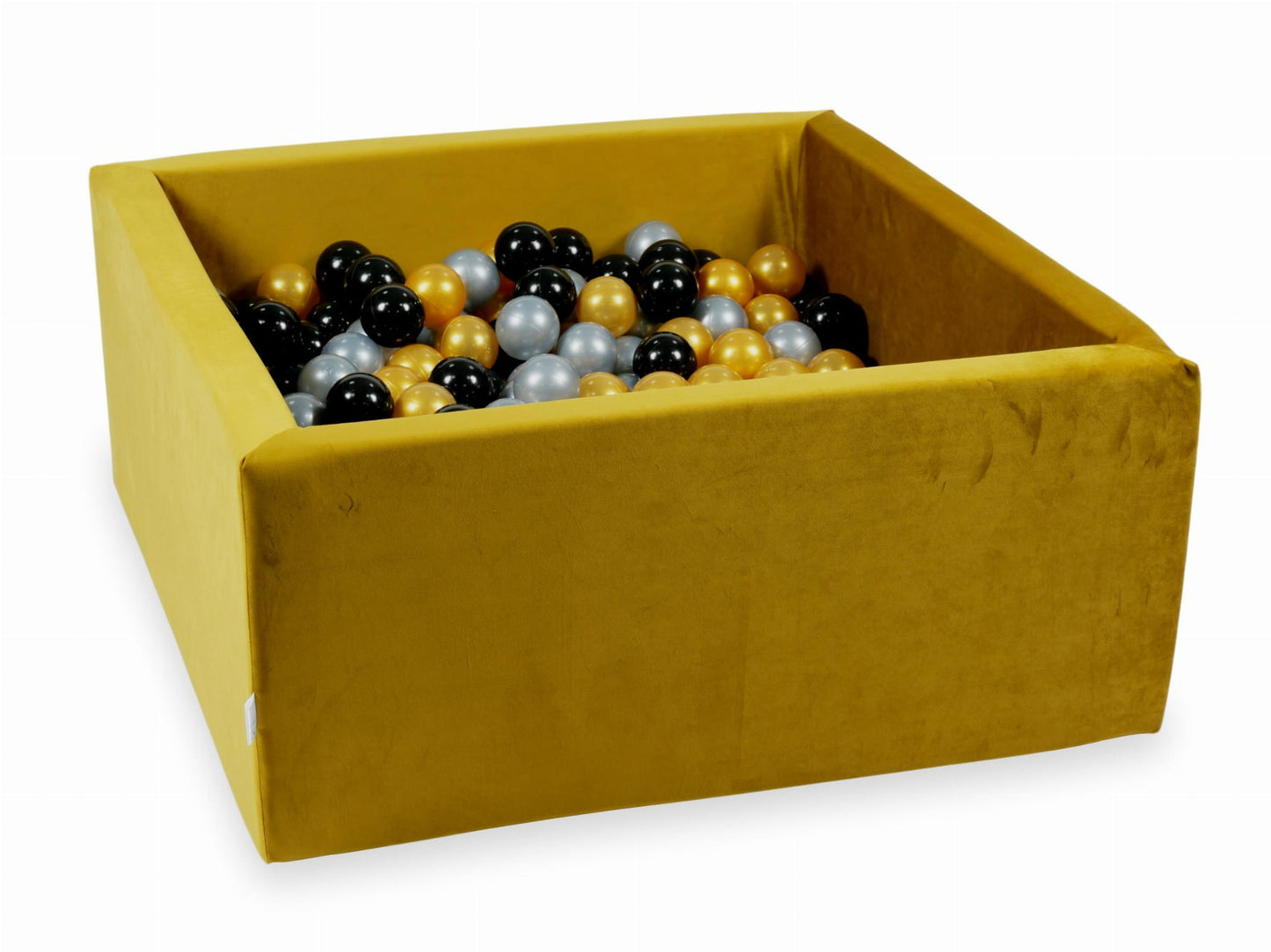 Piscine à balles avec balles 400pcs 90x90x40 velours or (argent, or, noir)