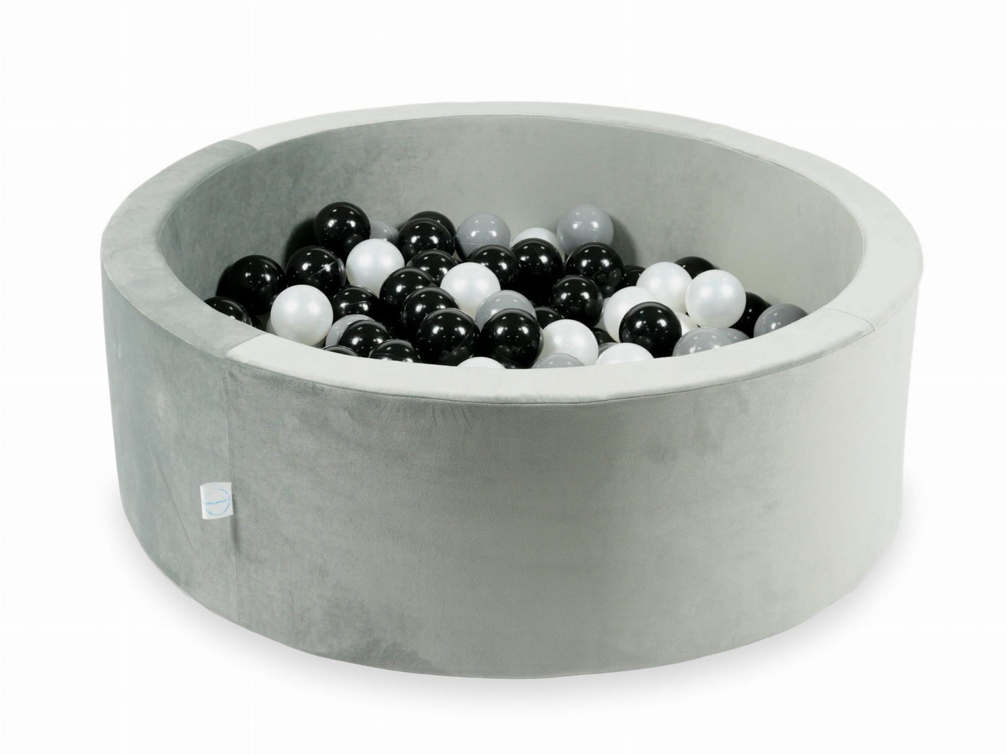 Piscine à balles avec balles 200pcs 90x30 gris velours (noir, gris, perle)