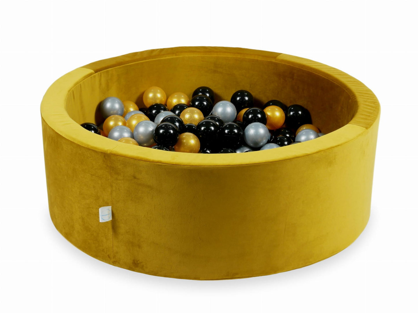 Piscine à balles avec balles 200pcs 90x30 velours doré (argent, or, noir)