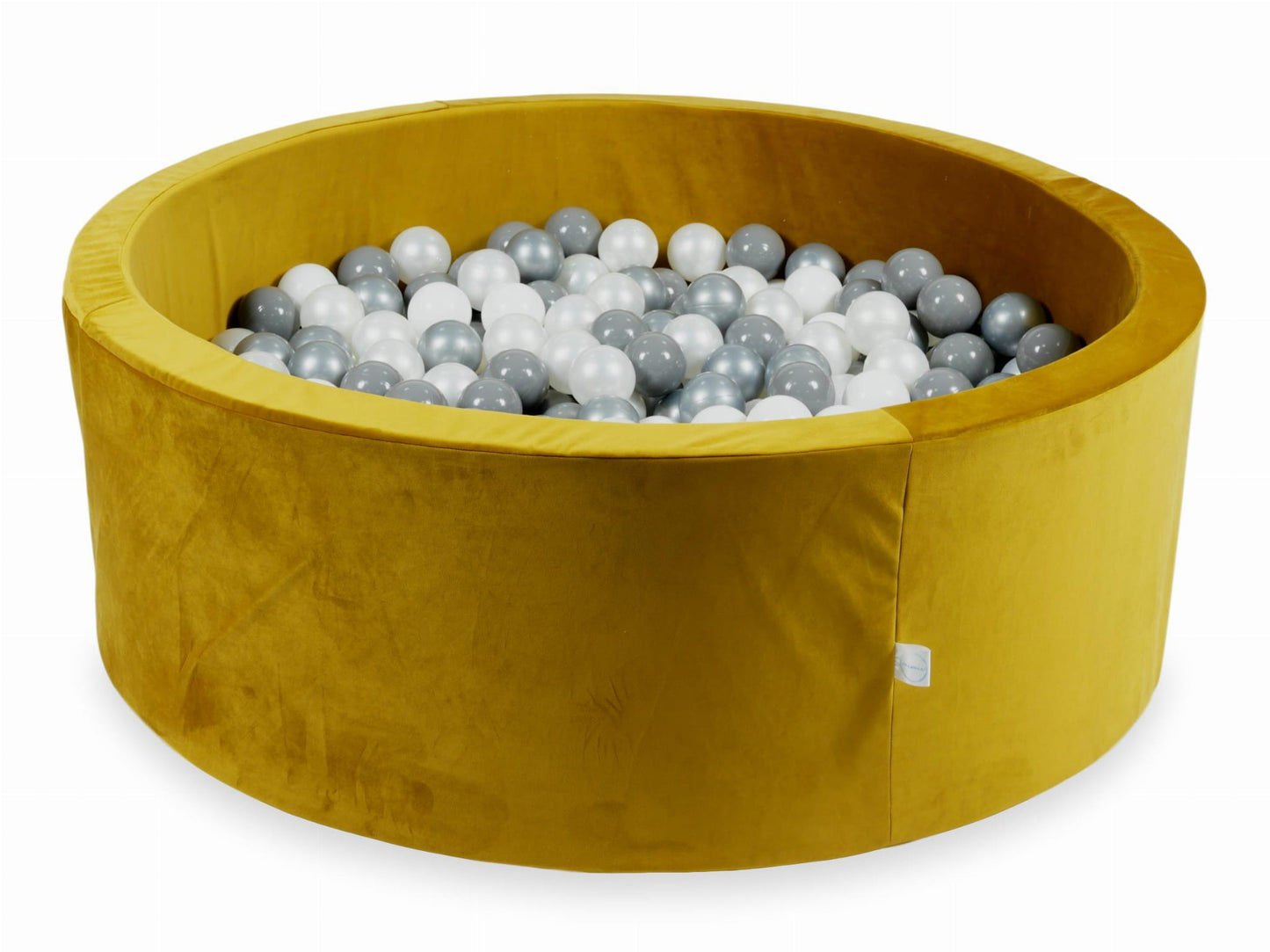Piscine à balles avec balles 500pcs 110x40 velours doré (blanc, argent, perle, gris)