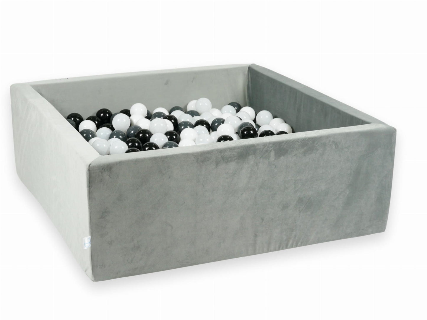 Piscine à balles avec balles 600pcs 110x110x40 gris velours (blanc, graphite, noir, blanc laineux)