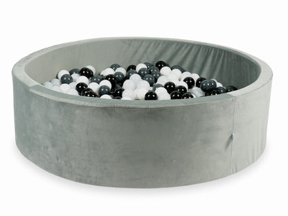 Piscine à balles avec balles 700pcs 130x40 gris velours (blanc, graphite, noir, blanc laineux)
