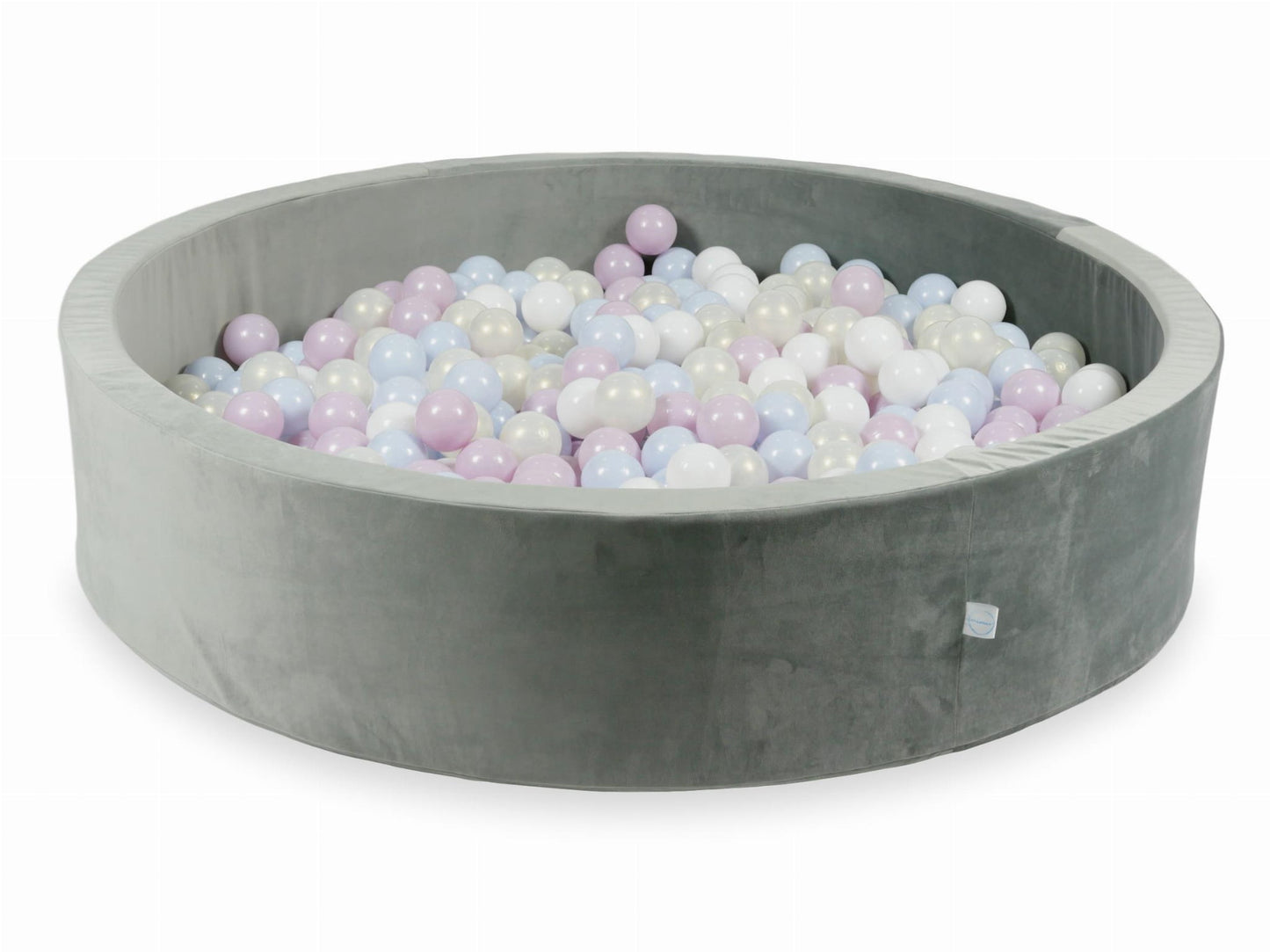 Piscine à Balles avec balles 600pcs 130x30 gris velours (perle rose layette, perle bleu layette, effet sirène, blanc)