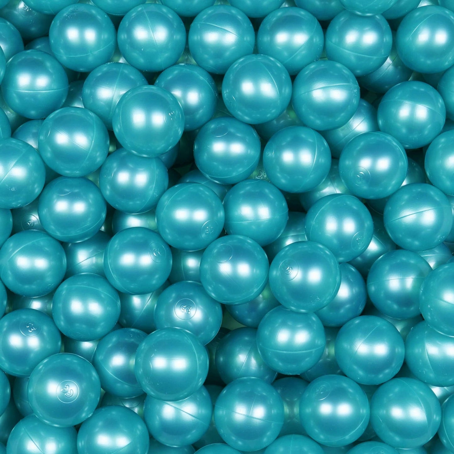 Balles pour piscine à balles ø7cm 50pcs Turquoise Métallisé