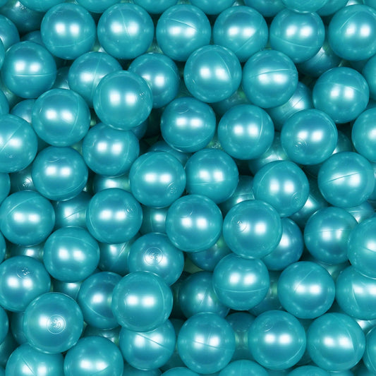 Balles pour piscine à balles ø7cm 50pcs Turquoise Métallisé