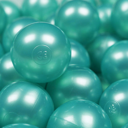 Balles pour piscine à balles ø7cm 50pcs Turquoise Métallisé