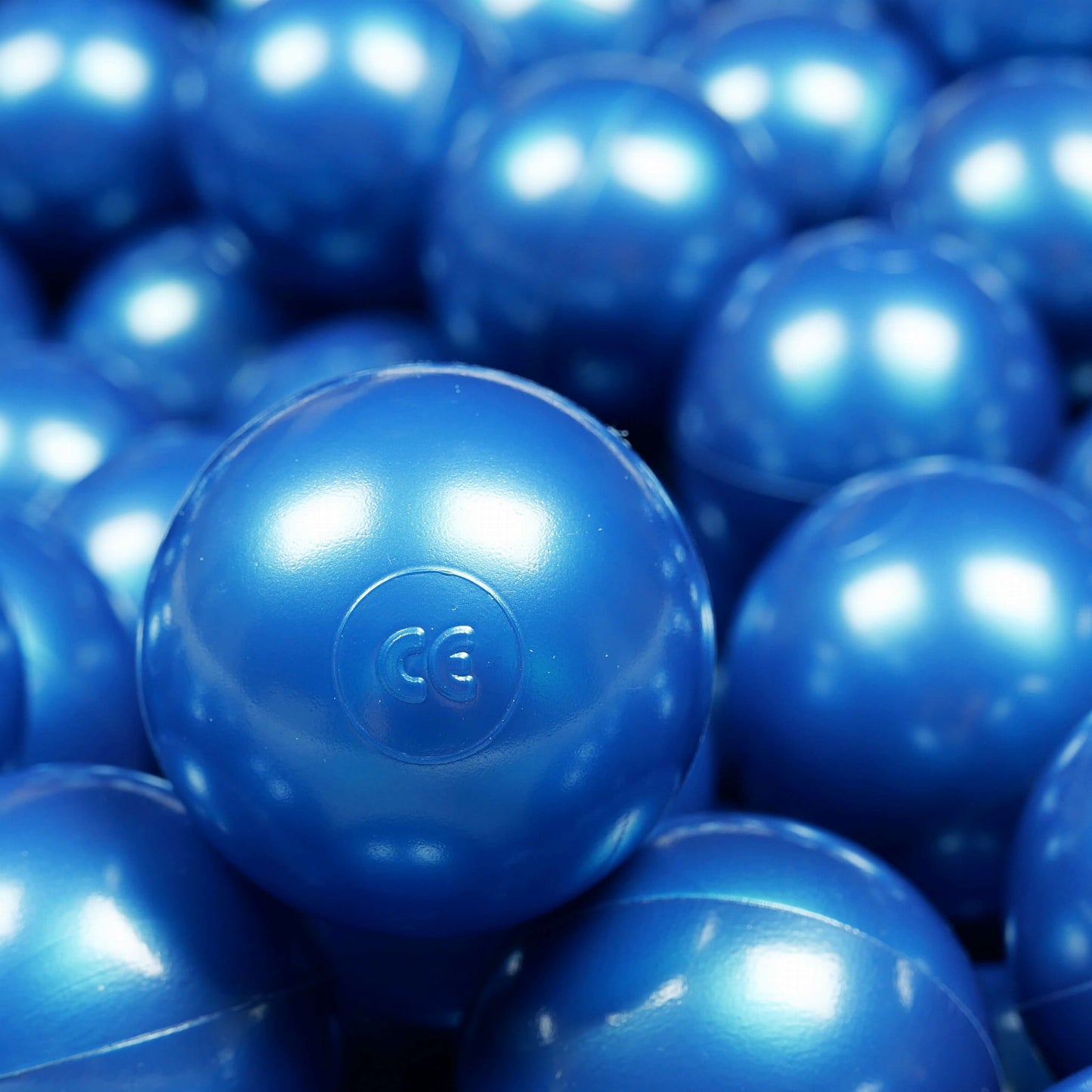 Balles pour piscine à balles ø7cm 50pcs Bleu Métallisé