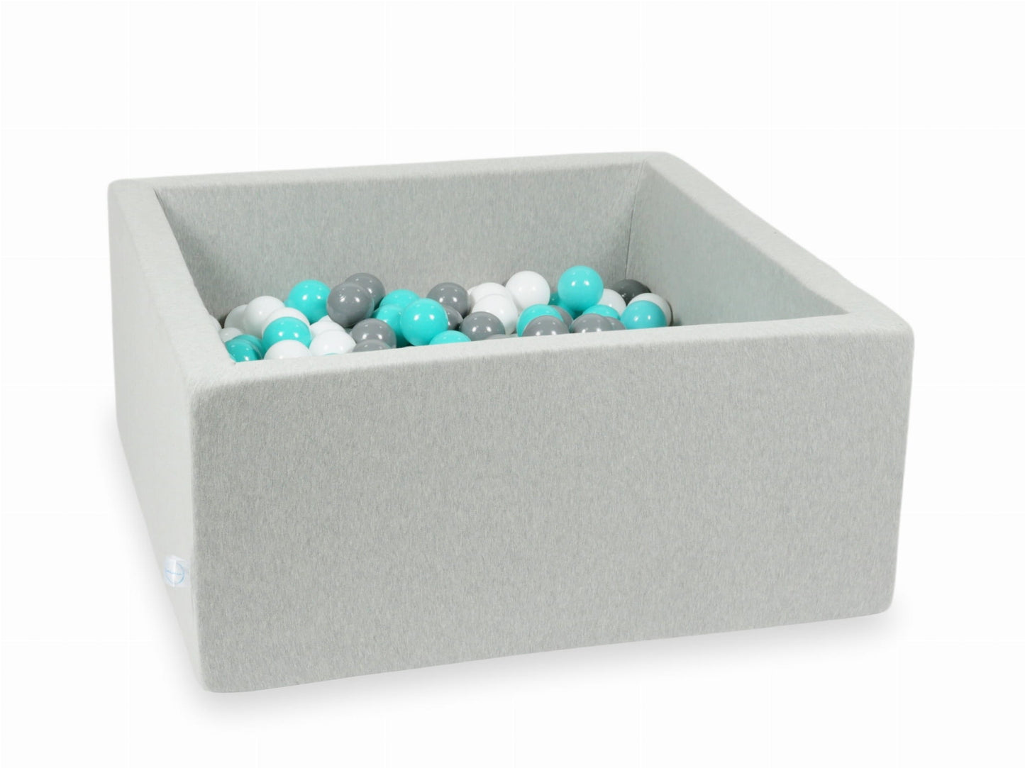 Piscine à Balles gris clair 90x90x40 avec balles 400pcs (turquoise, blanc, gris)