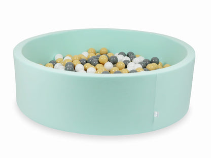 Piscine à Balles menthe 130x40 avec boules 700pcs (beige, gris, blanc)