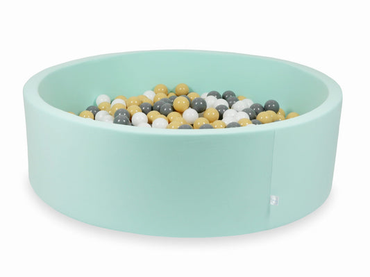Piscine à Balles menthe 130x40 avec boules 700pcs (beige, gris, blanc)