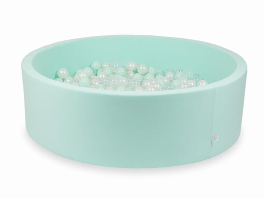 Piscine à Balles menthe 130x40 avec boules 700pcs (transparent, perle, menthe clair)
