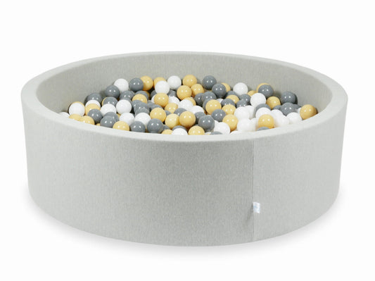 Piscine à Balles gris clair 130x40 avec balles 700pcs (beige, gris, blanc)