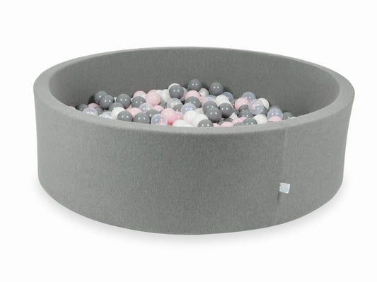 Piscine à Balles gris 130x40 avec balles 700pcs (transparent, blanc, gris, rose bébé)