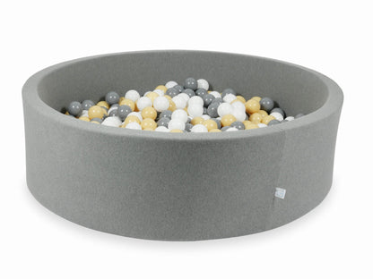 Piscine à Balles gris 130x40 avec boules 700pcs (blanc, gris, beige)