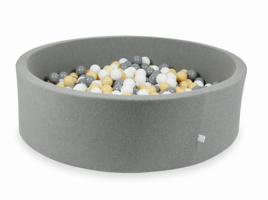 Piscine à Balles gris 130x40 avec boules 700pcs (blanc, gris, beige)