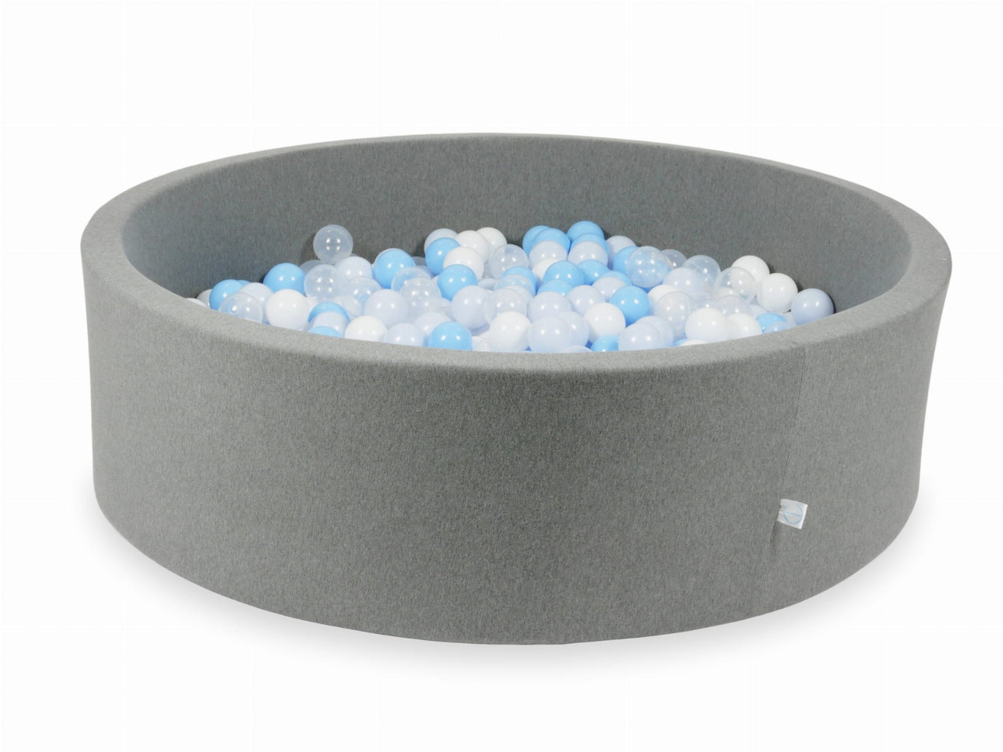 Piscine à Balles gris 130x40 avec balles 700pcs (transparent, blanc, bleu bébé, bleu bébé perle)