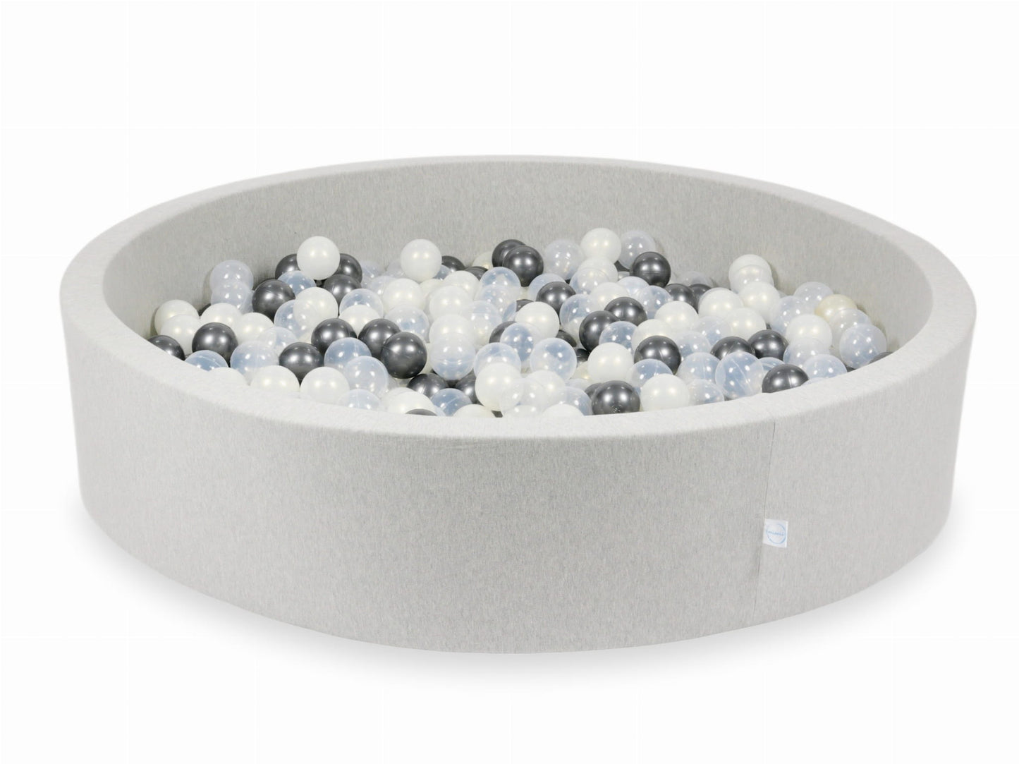 Piscine à Balles gris clair 130x30 avec boules 600pcs (transparent, graphite métallisé, effet sirène)