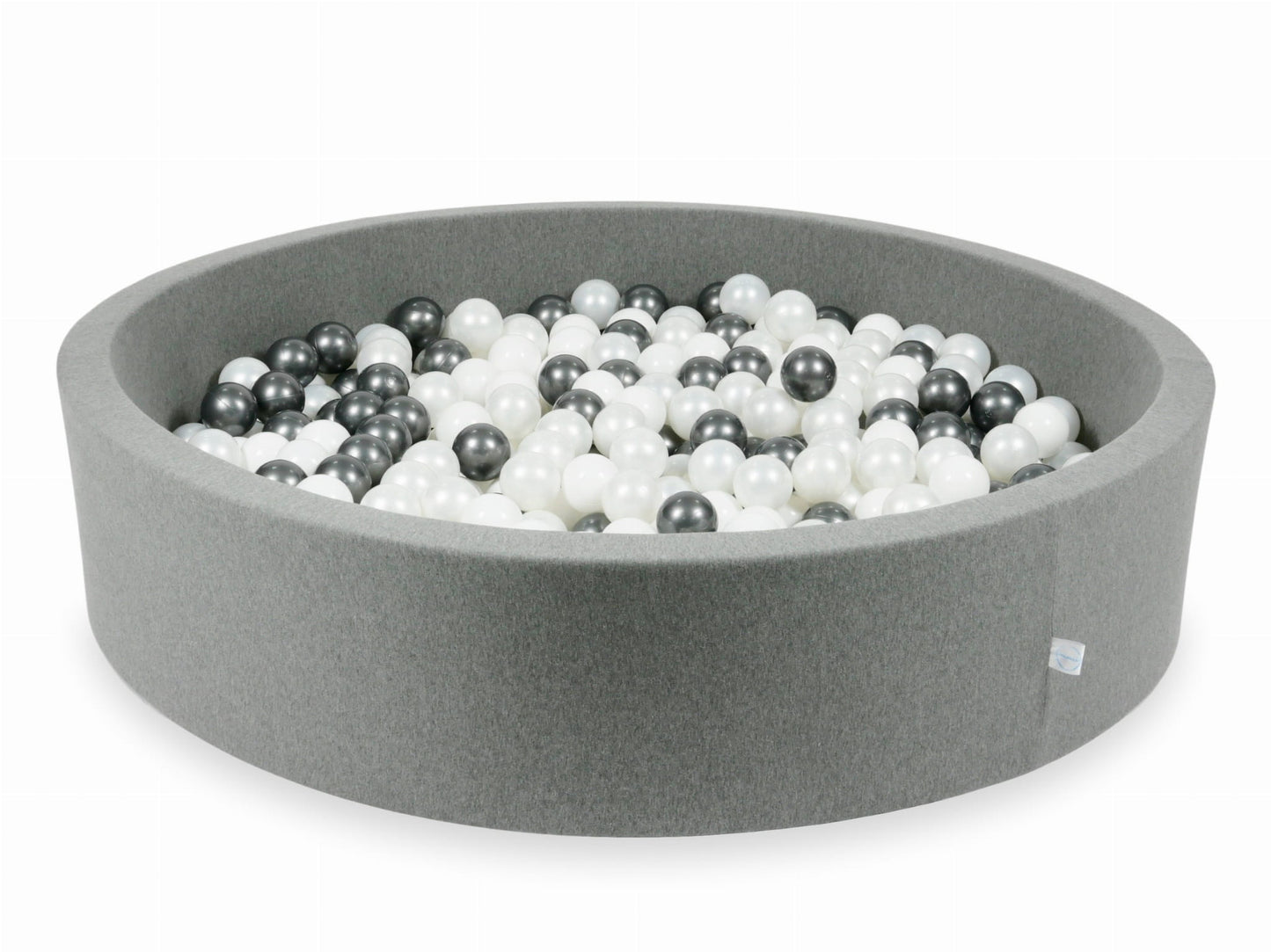 Piscine à Balles gris 130x30 avec boules 600pcs (blanc, perle, graphite métallisé)