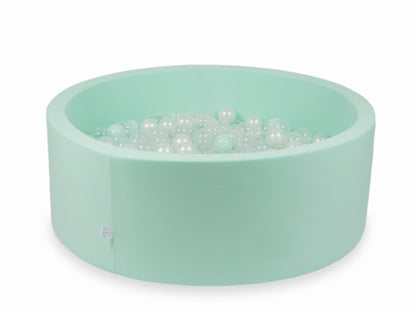 Piscine à Balles menthe 110x40 avec boules 500pcs (transparent, perle, menthe clair)