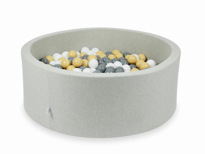Piscine à Balles gris clair 110x40 avec balles 500pcs (beige, gris, blanc)