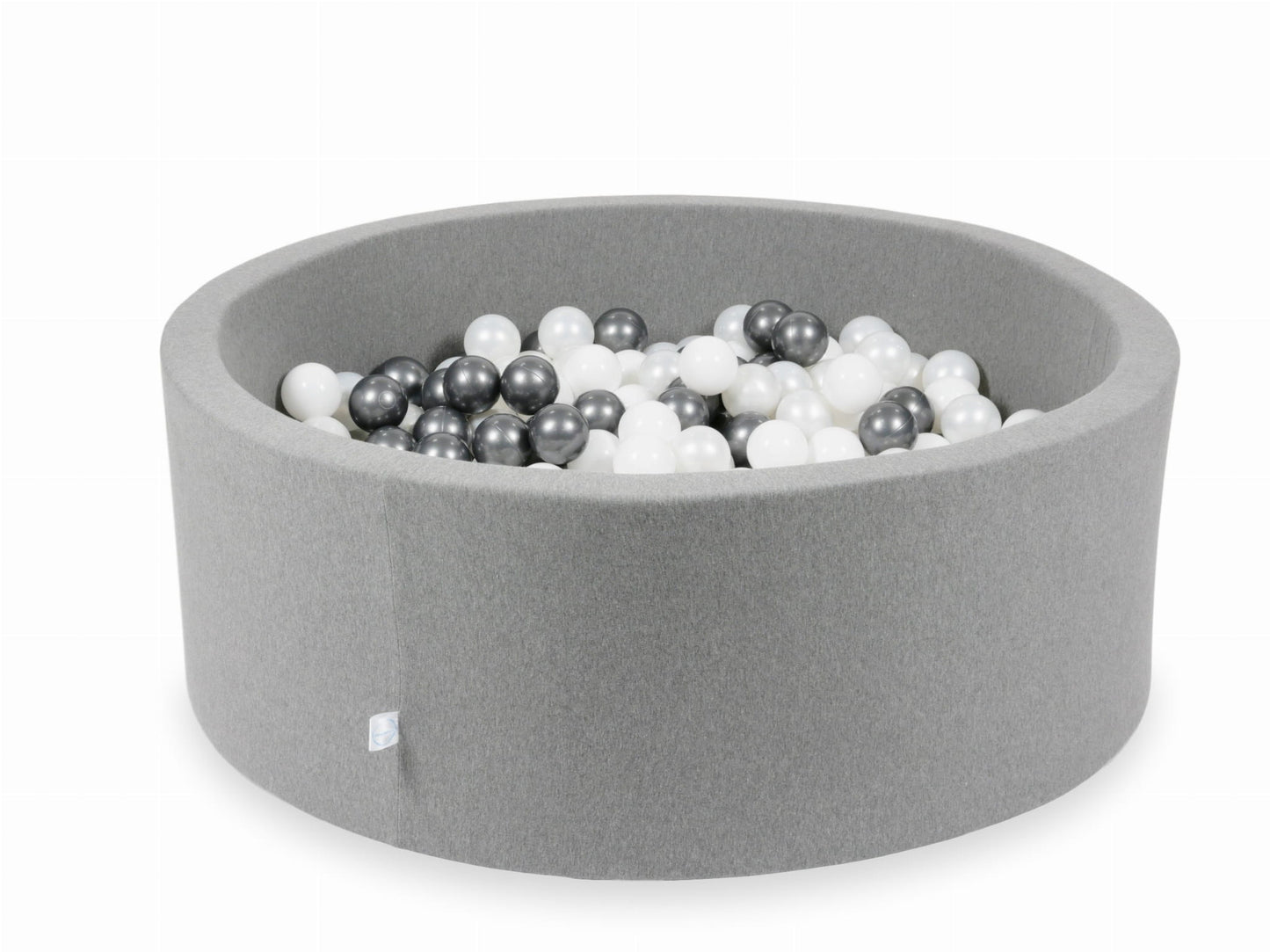 Piscine à Balles gris 110x40 avec boules 500pcs (blanc, perle, graphite métallisé)