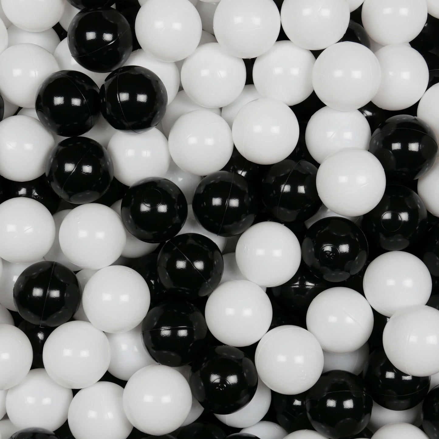 Balles pour piscine à balles ø7cm 200pcs blanc, noir