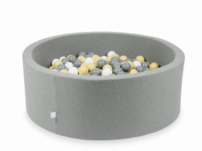Piscine à Balles gris 110x40 avec boules 500pcs (blanc, gris, beige)