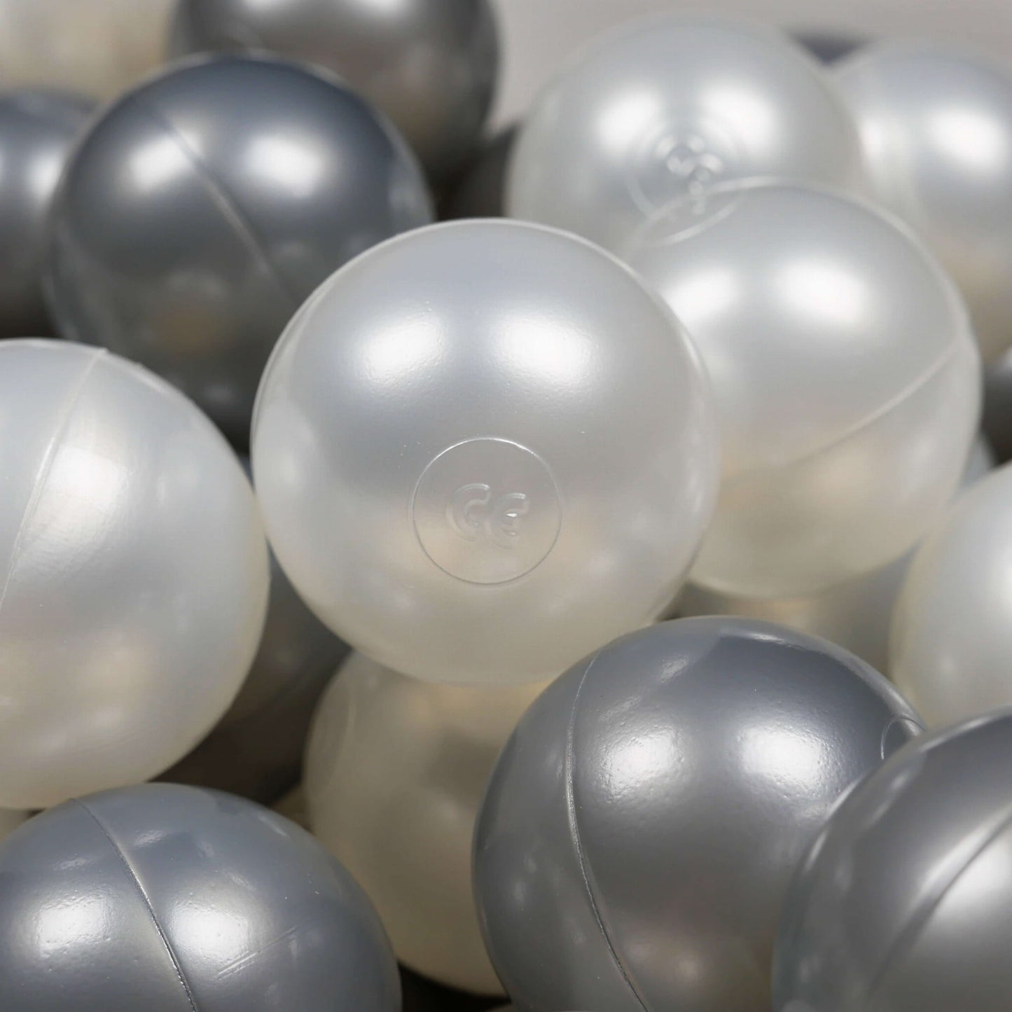 Balles pour piscine à balles ø7cm 200pcs perle, argent