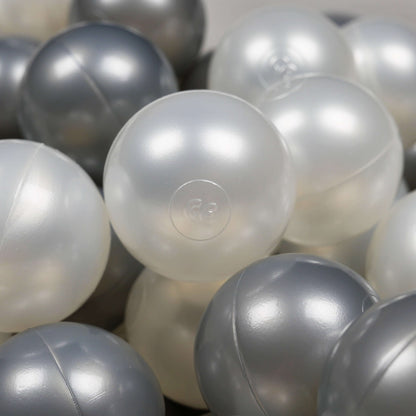 Balles pour piscine à balles ø7cm 200pcs perle, argent