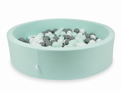 Piscine à Balles menthe 110x30 avec balles 400pcs (blanc, gris, menthe clair)