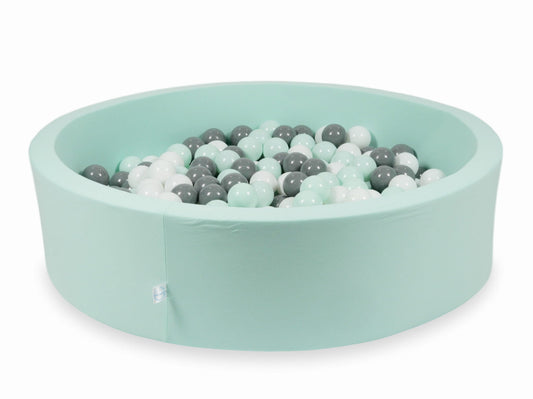 Piscine à Balles menthe 110x30 avec balles 400pcs (blanc, gris, menthe clair)