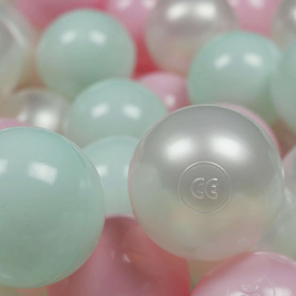 Balles pour piscine à balles ø7cm 200pcs perle, menthe clair, rose clair