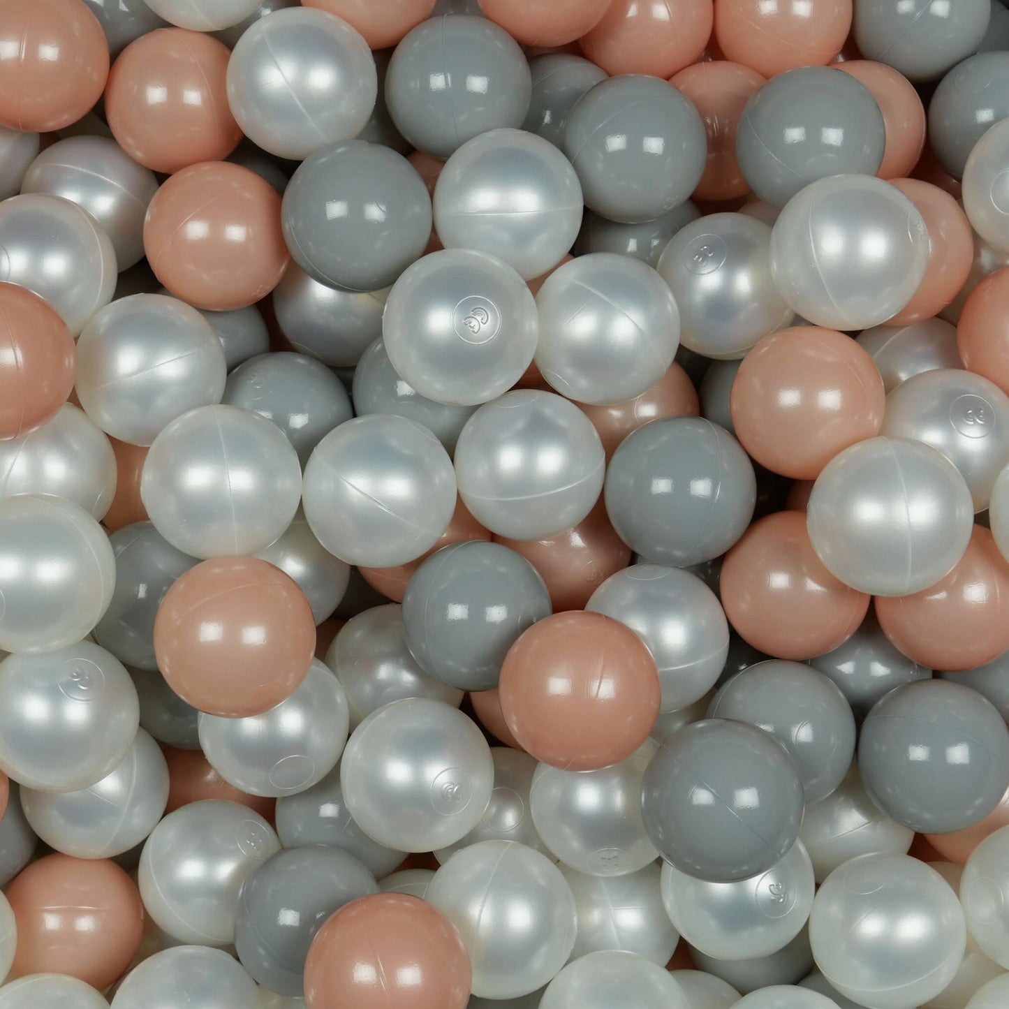 Boules pour piscine à balles ø7cm 200pcs perle, gris, or rose