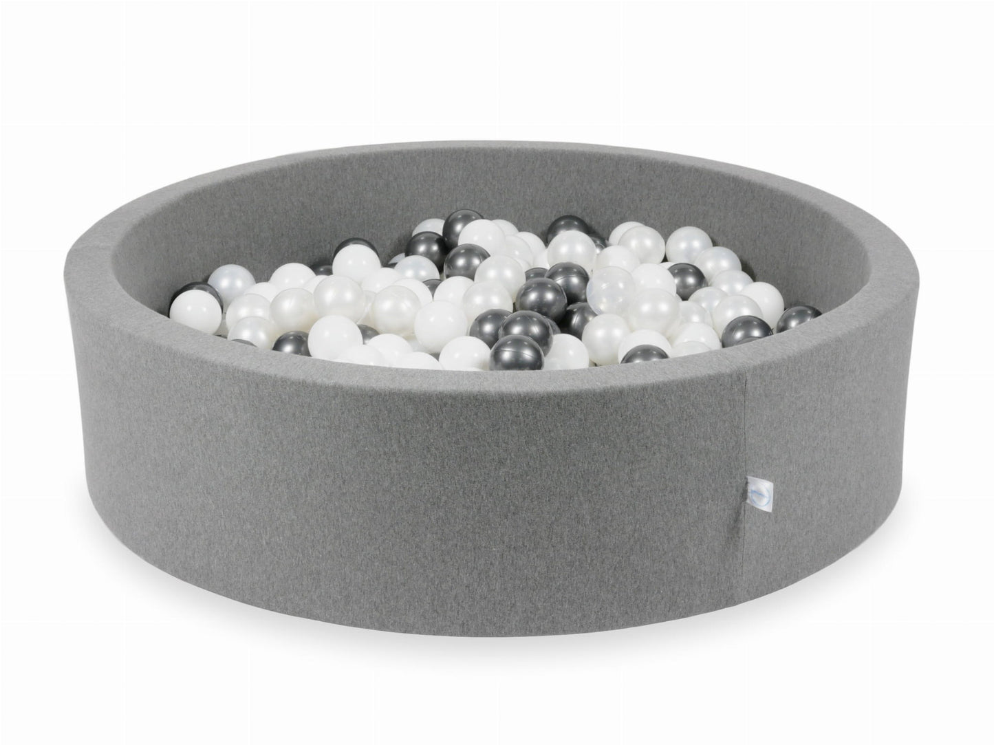 Piscine à Balles gris 110x30 avec boules 400pcs (blanc, perle, graphite métallisé)