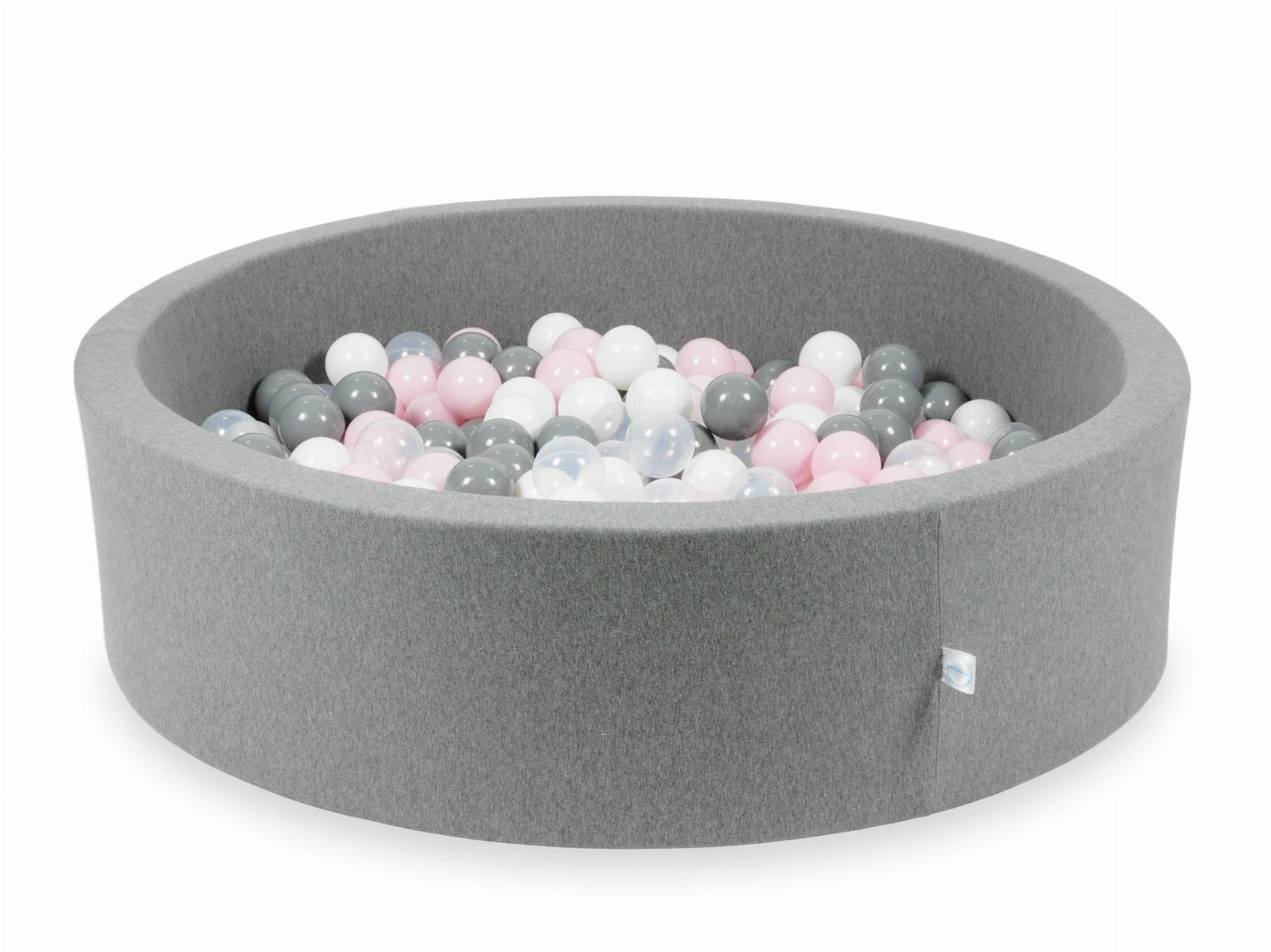 Piscine à balles gris 110x30 avec balles 400pcs (transparent, blanc, gris, rose bébé)