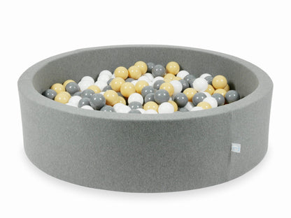 Piscine à Balles gris 110x30 avec balles 400pcs (blanc, gris, beige)