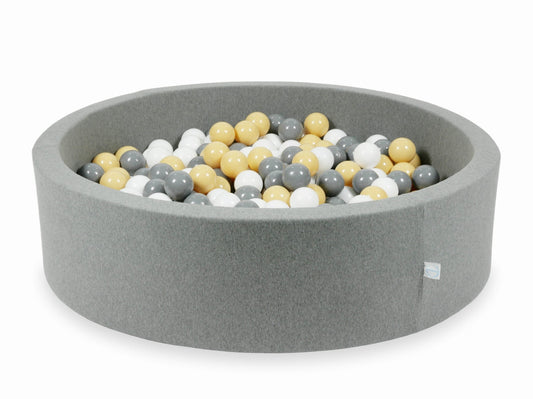 Piscine à Balles gris 110x30 avec balles 400pcs (blanc, gris, beige)