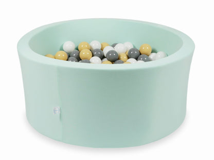 Piscine à Balles menthe 90x40 avec boules 300pcs (beige, gris, blanc)