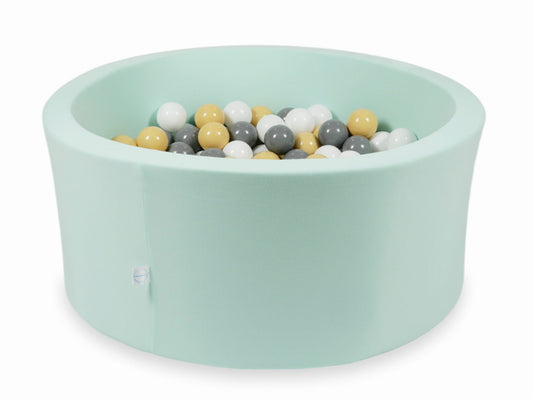 Piscine à Balles menthe 90x40 avec boules 300pcs (beige, gris, blanc)