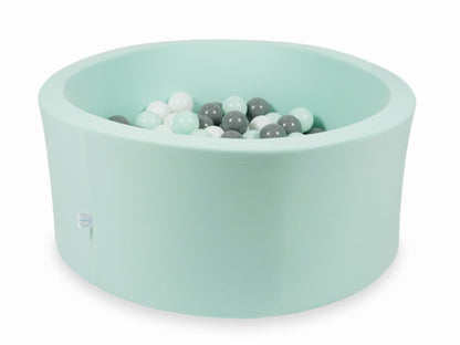 Piscine à Balles menthe 90x40 avec boules 300pcs (blanc, gris, menthe clair)