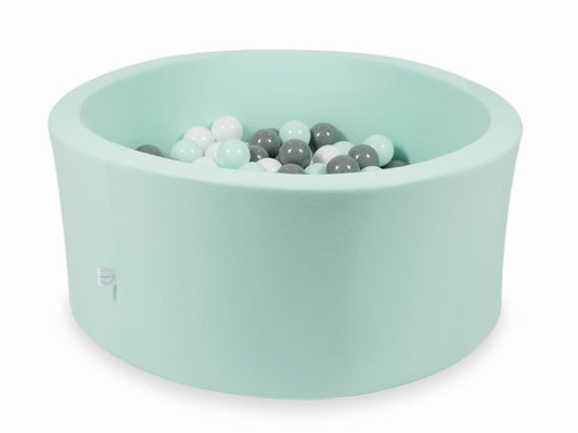Piscine à Balles menthe 90x40 avec boules 300pcs (blanc, gris, menthe clair)