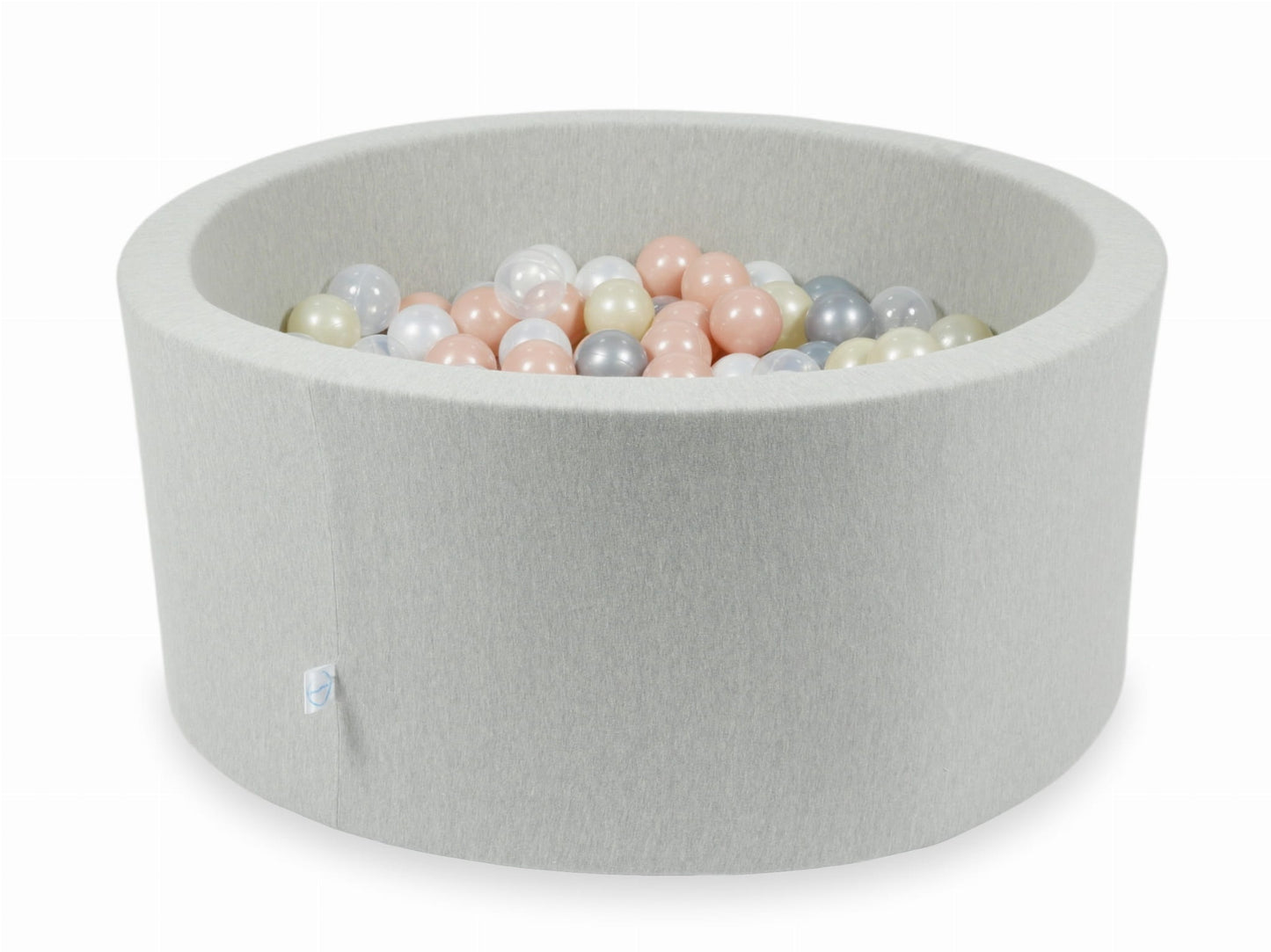 Piscine à Balles gris clair 90x40 avec boules 300pcs (transparent, perle, argent, or rose, or clair)