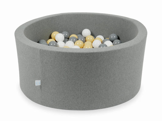 Piscine à Balles gris 90x40 avec boules 300pcs (blanc, gris, beige)