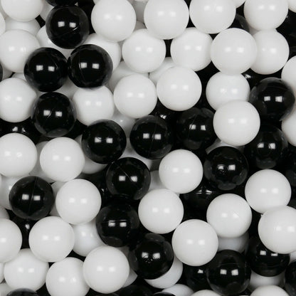 Balles pour piscine à balles ø7cm 300pcs blanc, noir