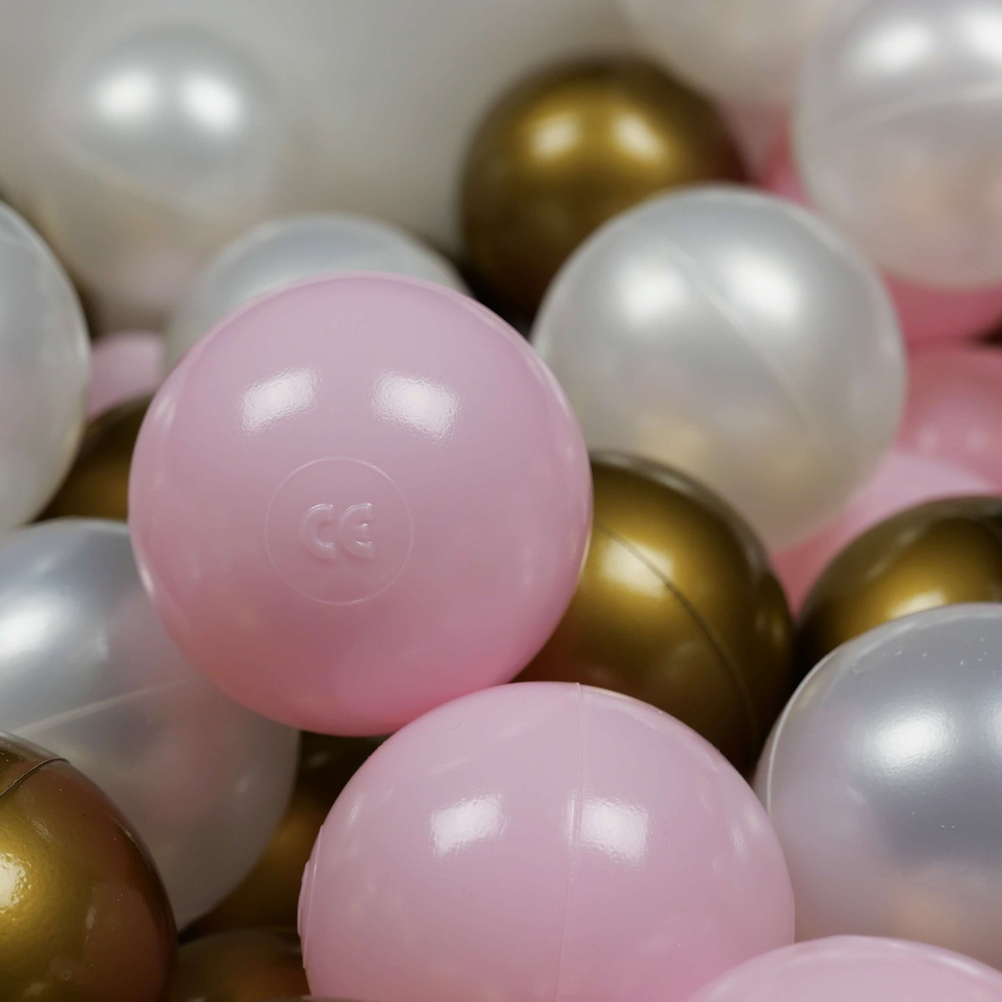 Boules pour piscine à balles ø7cm 300pcs rose clair, perle, vieil or