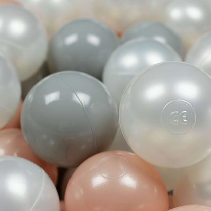 Boules pour piscine à balles ø7cm 300pcs perle, gris, or rose