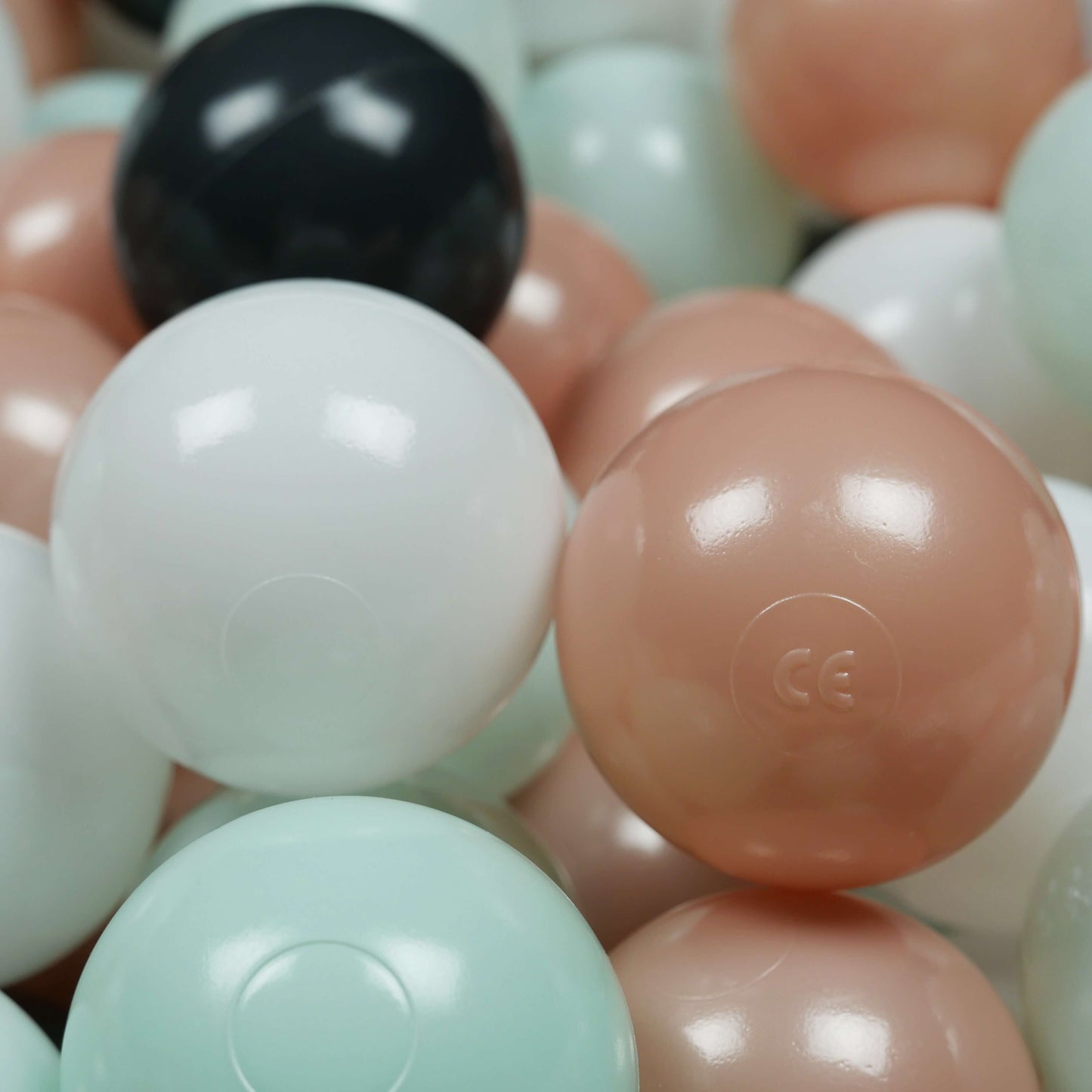 Balles pour piscine à balles ø7cm 300pcs blanc, graphite, or rose, menthe clair